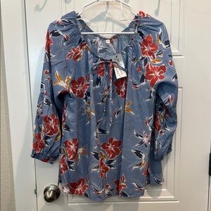 NY Collection Ruffled Blouse